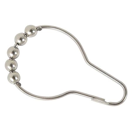Shower Curtain Hooks, 1 3/4 in W, PK13 MPN:4EEW6