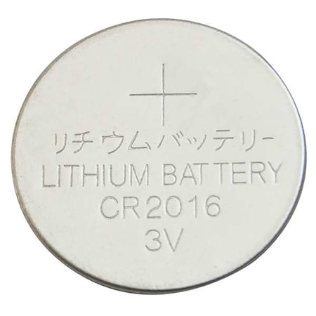 Grainger Coin Cell, 2016, Lithium, 3V - For Multipurpose - CR2016 - 3 V DC MPN:2CUR7