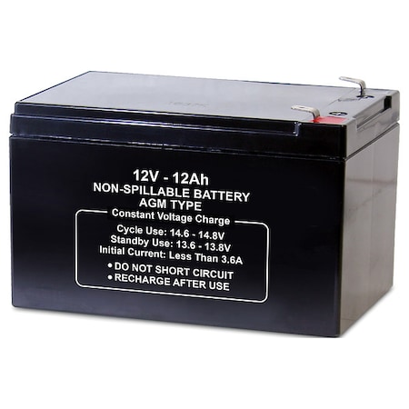 Battery, Sealed Lead Acid, 12V, 12Ah, Faston, Voltage: 12 MPN:2UKH3