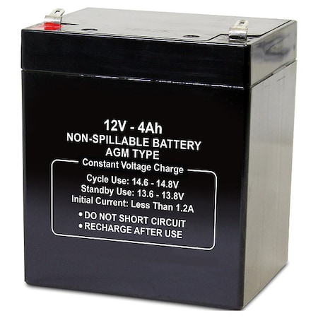 Battery, Sealed Lead Acid, 12V, 4Ah, Faston MPN:2UKJ1