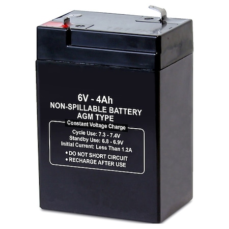 Battery, Sealed Lead Acid, 6V, 4Ah, Faston MPN:2UKJ2