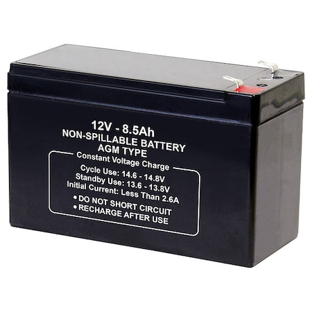 Battery, Sealed Lead Acid, 8.5Ah, Faston MPN:2UKK2