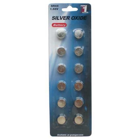 Silver Oxide Battery, 76 1.5V DC 12 PK MPN:34F932