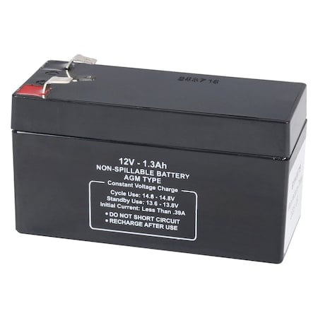 Sealed Lead Acid Battery, 12V, 1.3Ah, AGM MPN:47035