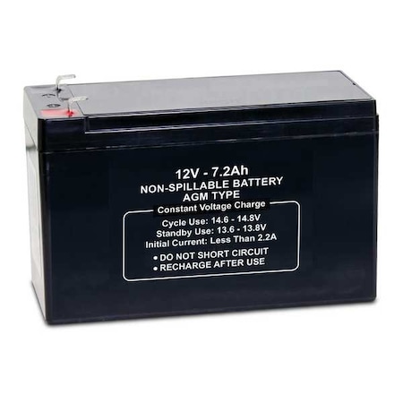 Sealed Lead Acid Battery, 12V, 7.2Ah, AGM MPN:47037