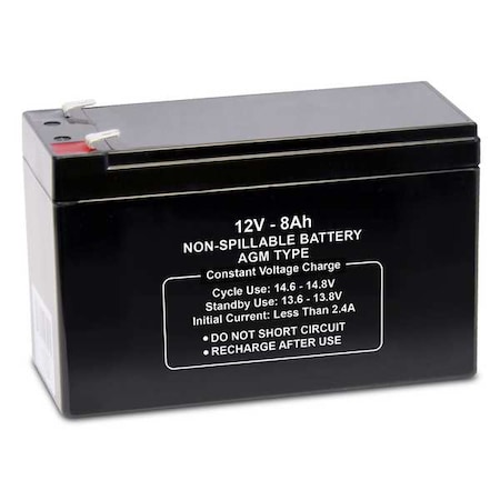 Sealed Lead Acid Battery, 12V, 8Ah, AGM MPN:47038
