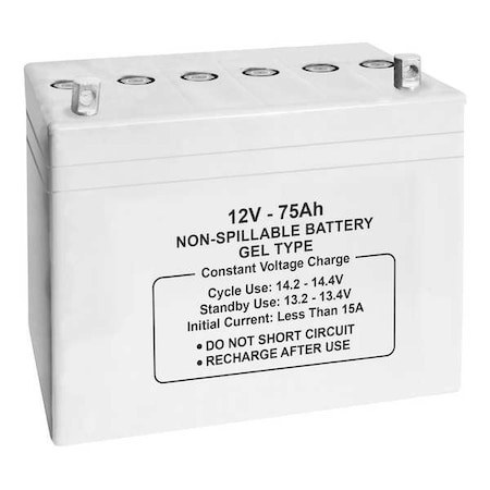 Sealed Lead Acid Battery, 12V, 75Ah, GEL MPN:47045