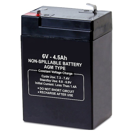Battery, Sealed Lead Acid, 6V, 4.5Ah, Faston MPN:5EFF2