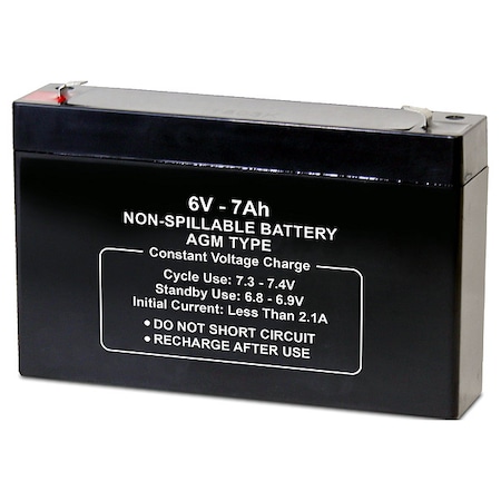 Battery, Sealed Lead Acid, 6V, 7Ah, Faston MPN:5EFF5