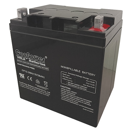 Battery, Sealed Lead Acid, 12V, 28Ah, Bolt MPN:5EFG1