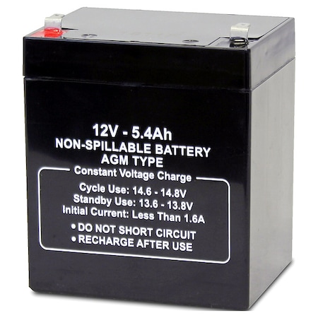 Battery, Sealed Lead Acid, 5.4Ah, Faston MPN:5EFG7