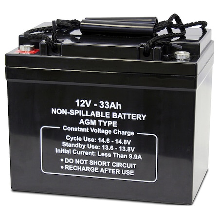 Battery, Sealed Lead Acid, 33Ah, Threaded MPN:5EFH2