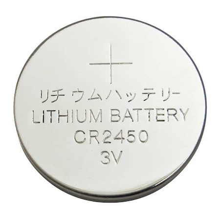 Coin Cell Battery, 2450, Lithium, 3V MPN:5HXG6