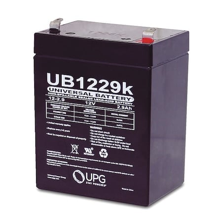 Sealed Lead Acid Battery, 12VDC, 3.90