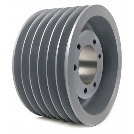 1 in to 3-15/16 in Quick Detachable Bushed Bore 6 Groove V-Belt Pulley 12.4 in OD MPN:1206C