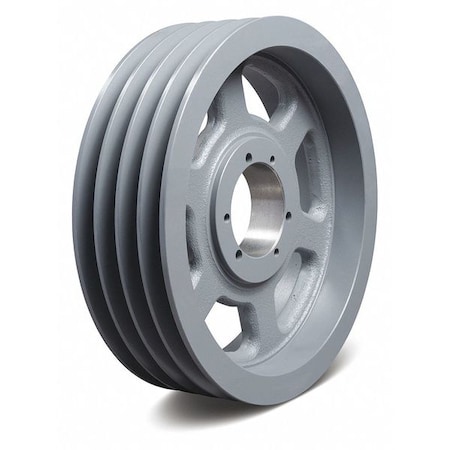 1/2 in to 2-1/2 in Quick Detachable Bushed Bore 4 Groove V-Belt Pulley 12.75 in OD MPN:1244B