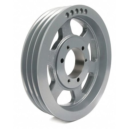 7/8 in to 3-1/2 in Quick Detachable Bushed Bore 3 Groove V-Belt Pulley 16.4 in OD MPN:1603C