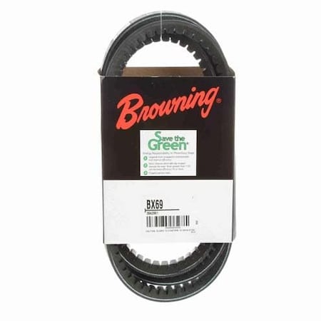 BX69 Cogged, Classical V-Belt, 72 in Outside Length, 21/32 in Top Width MPN:252Z93