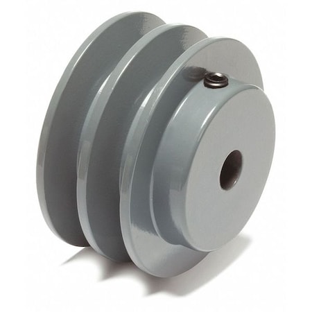 1/2 in Fixed Bore 2 Groove V-Belt Pulley 2.55 in OD MPN:2AK25X1/2
