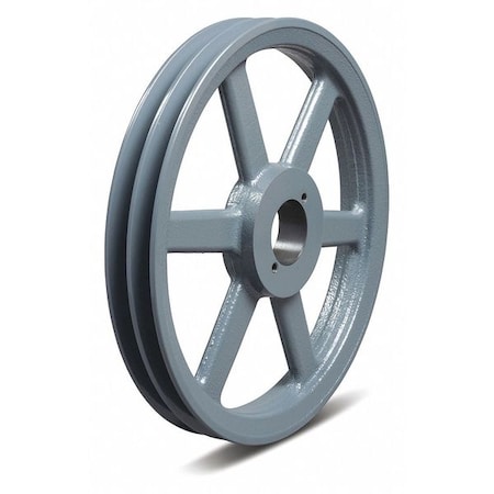 1/2 in to 1-1/2 in Quick Detachable Bushed Bore 2 Groove V-Belt Pulley 18.75 in OD MPN:2BK190