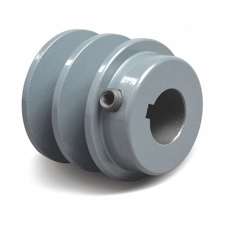 7/8 in Fixed Bore 2 Groove V-Belt Pulley 2.65 in OD MPN:2BK25X7/8