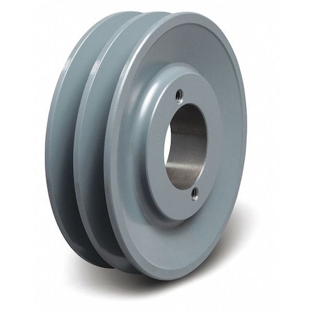 1/2 in to 1-1/2 in Quick Detachable Bushed Bore 2 Groove V-Belt Pulley 5.95 in OD MPN:2BK62