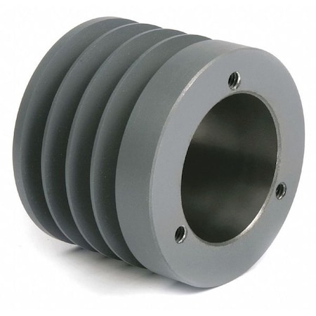 1/2 in to 1-15/16 in Quick Detachable Bushed Bore 4 Groove V-Belt Pulley 3.75 in OD MPN:344B
