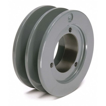 1/2 in to 1-5/8 in Quick Detachable Bushed Bore 2 Groove V-Belt Pulley 3.95 in OD MPN:362B