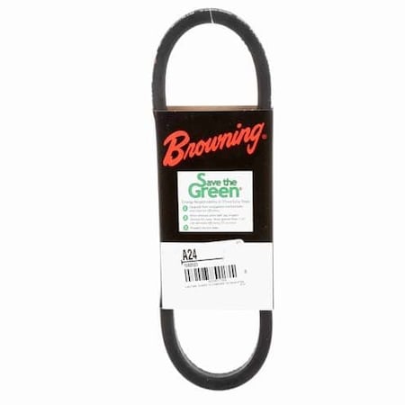 A24 Classical V-Belt, 26.2 in Outside Length, 1/2 in Top Width, 1 Ribs MPN:42W373
