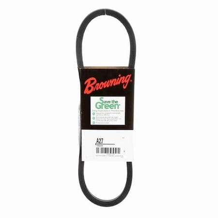 A27 Classical V-Belt, 29.2 in Outside Length, 1/2 in Top Width, 1 Ribs MPN:42W374