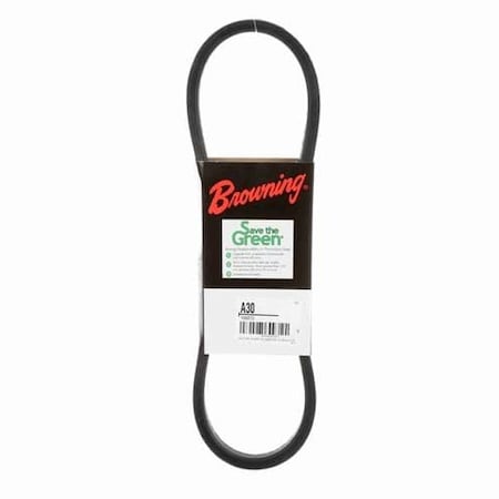 A30 Classical V-Belt, 32.2 in Outside Length, 1/2 in Top Width, 1 Ribs MPN:42W375