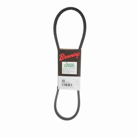 A36 Classical V-Belt, 38.2 in Outside Length, 1/2 in Top Width, 1 Ribs MPN:42W381