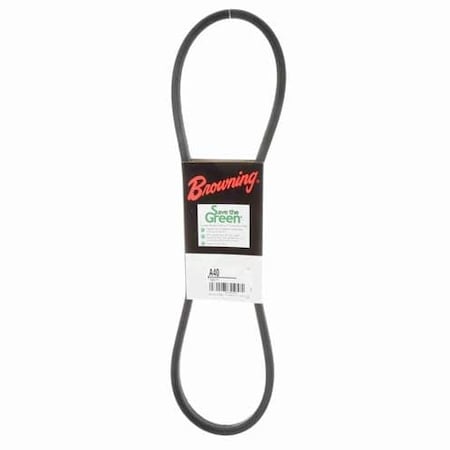 A40 Classical V-Belt, 42.2 in Outside Length, 1/2 in Top Width, 1 Ribs MPN:42W385
