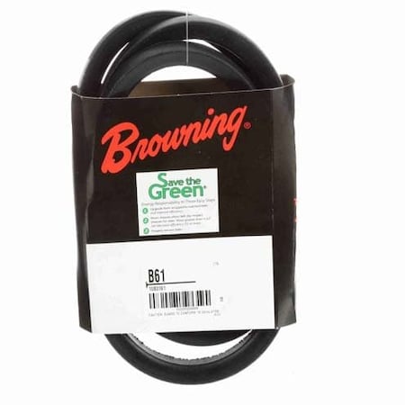 B61 Classical V-Belt, 64 in Outside Length, 21/32 in Top Width, 1 Ribs MPN:42W421