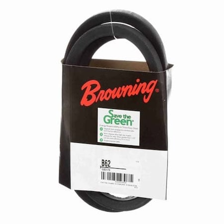 B62 Classical V-Belt, 65 in Outside Length, 21/32 in Top Width, 1 Ribs MPN:42W422