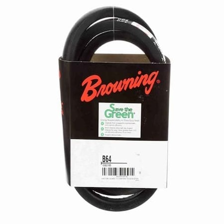 B64 Classical V-Belt, 67 in Outside Length, 21/32 in Top Width, 1 Ribs MPN:42W423