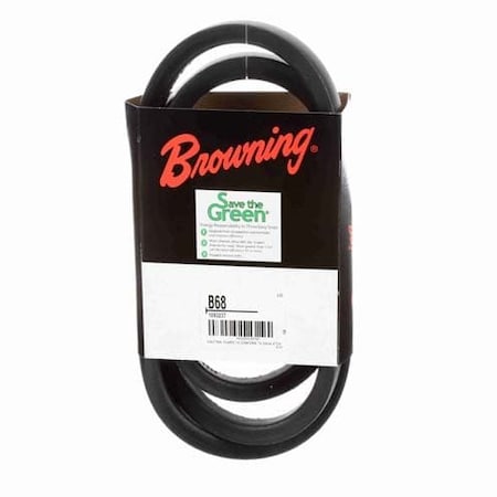 B68 Classical V-Belt, 71 in Outside Length, 21/32 in Top Width, 1 Ribs MPN:42W425