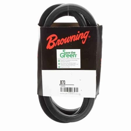 B70 Classical V-Belt, 73 in Outside Length, 21/32 in Top Width, 1 Ribs MPN:42W426