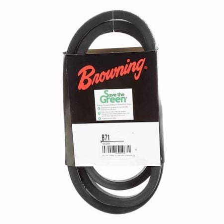 B71 Classical V-Belt, 74 in Outside Length, 21/32 in Top Width, 13/32 in Thickness, 1 Ribs MPN:42W427