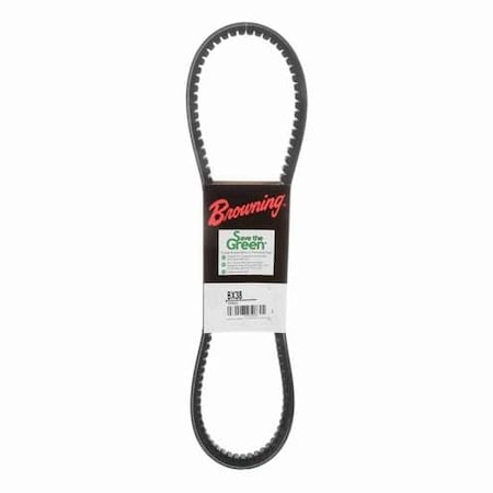 BX38 Cogged, Classical V-Belt, 41 in Outside Length, 21/32 in Top Width, 1 Ribs MPN:42W430