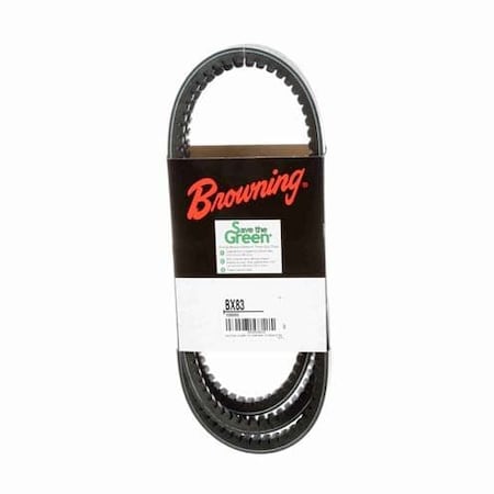 BX83 Cogged, Classical V-Belt, 86 in Outside Length, 21/32 in Top Width, 1 Ribs MPN:42W434