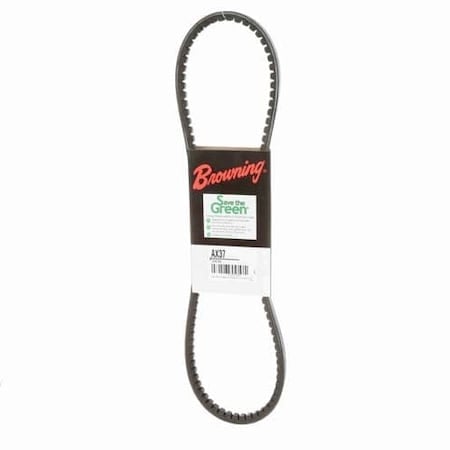 AX37 Cogged, Classical V-Belt, 39.2 in Outside Length, 1/2 in Top Width, 1 Ribs MPN:46U030