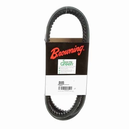 BX85 Cogged, Classical V-Belt, 88 in Outside Length, 21/32 in Top Width, 1 Ribs MPN:46U075