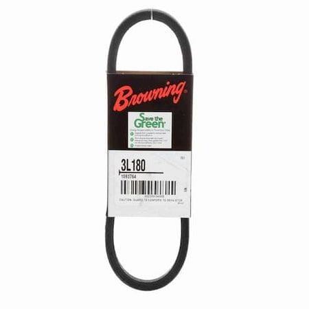 3L180 FHP V-Belt, 18 in Outside Length, 3/8 in Top Width, 7/32 in Thickness MPN:51ET61