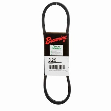 3L220 FHP V-Belt, 22 in Outside Length, 3/8 in Top Width MPN:51ET64