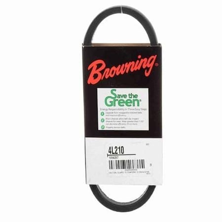 4L210 FHP V-Belt, 21 in Outside Length, 1/2 in Top Width MPN:51ET74