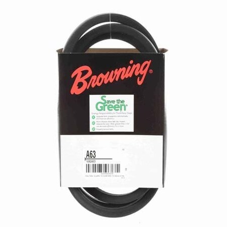 A63 Classical V-Belt, 65 in Outside Length, 1/2 in Top Width MPN:51EU06