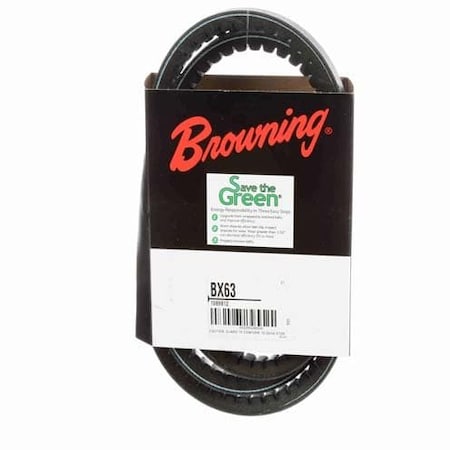 BX63 Cogged, Classical V-Belt, 66 in Outside Length, 21/32 in Top Width MPN:51EU42