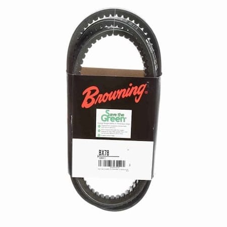 BX78 Cogged, Classical V-Belt, 81 in Outside Length, 21/32 in Top Width MPN:51EU44