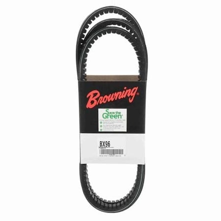 BX96 Cogged, Classical V-Belt, 99 in Outside Length, 21/32 in Top Width MPN:51EU45